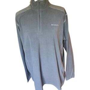 Columbia Gray Fleece Quarter Zip Jacket Men's Size Large
